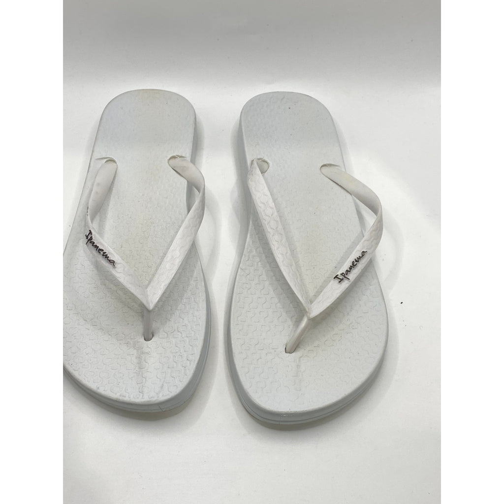 IPANEMA Women's White PVC Casual Flip-Flops Sandals SZ 8