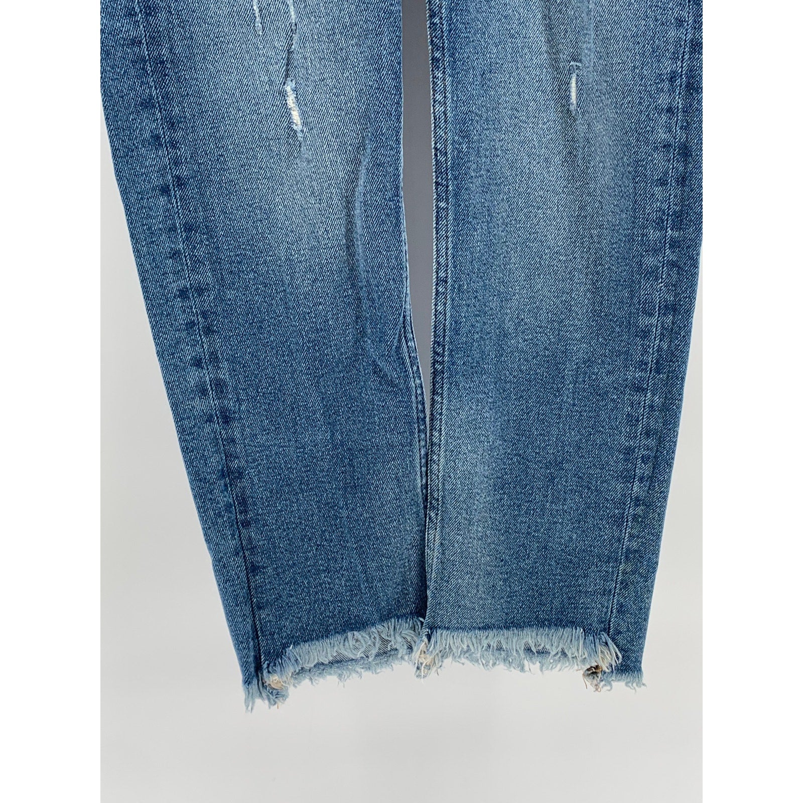 ASOS DESIGN Men's Dark Blue Distressed Frayed Hem Skinny Jeans SZ 28X30