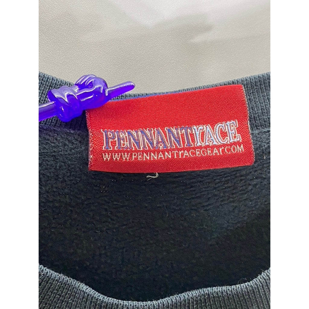 PENNANT RACEGEAR Men's Vintage Black Graphic Crewneck Long Sleeve Sweatshirt SZL