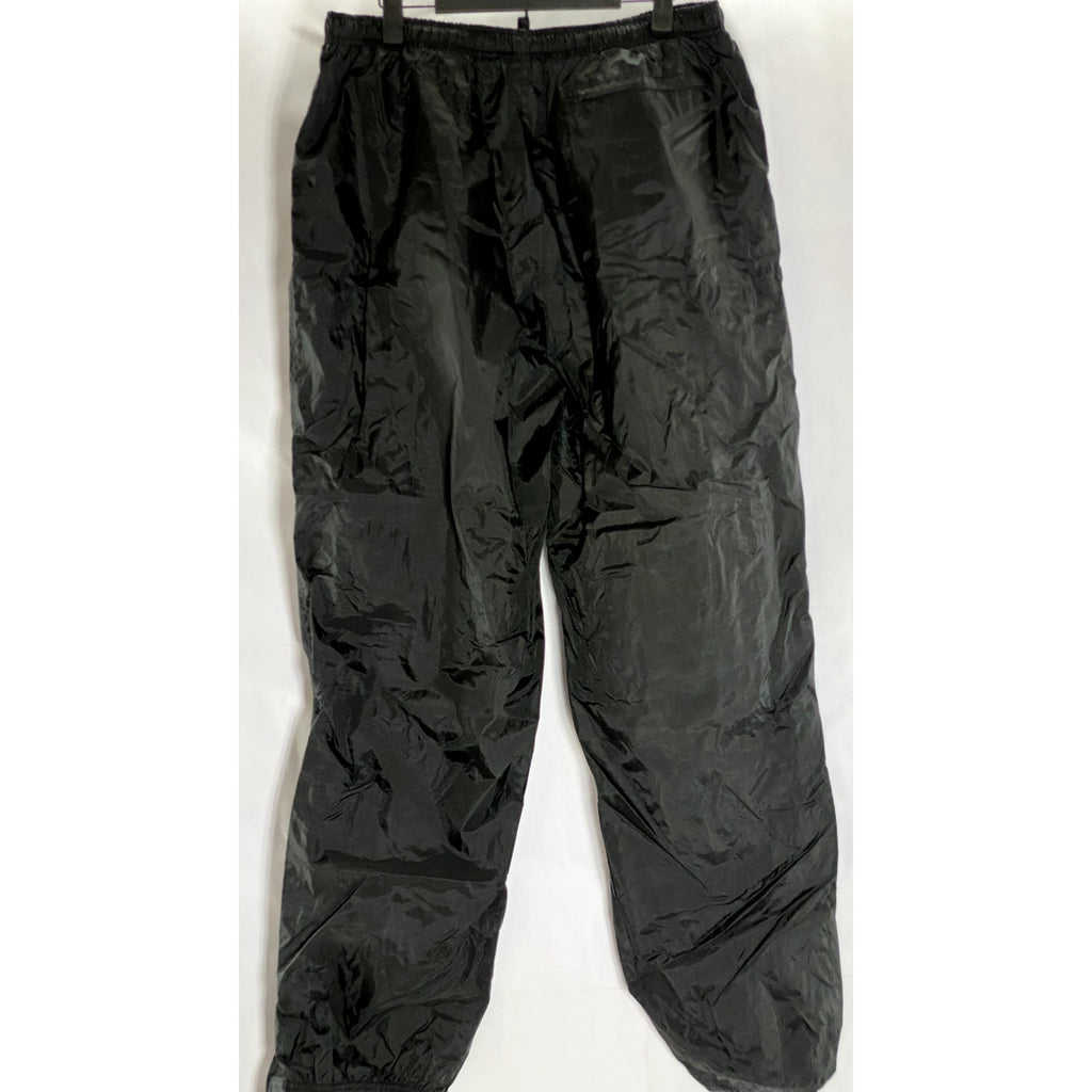 HOLLOWAY Men's Black Zipper Hem Lined Elastic Waist Windbreaker Pants SZ L
