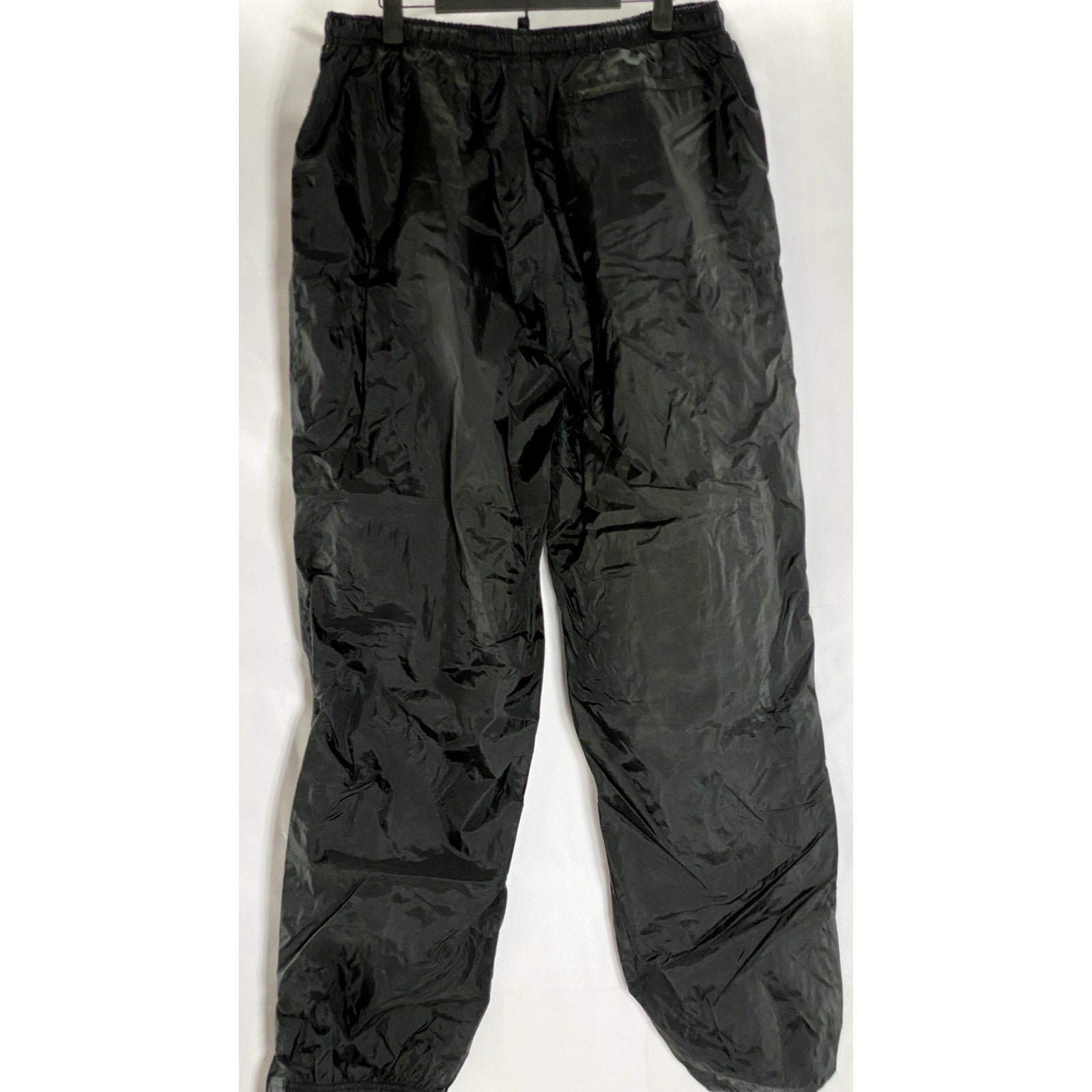 HOLLOWAY Men's Black Zipper Hem Lined Elastic Waist Windbreaker Pants SZ L