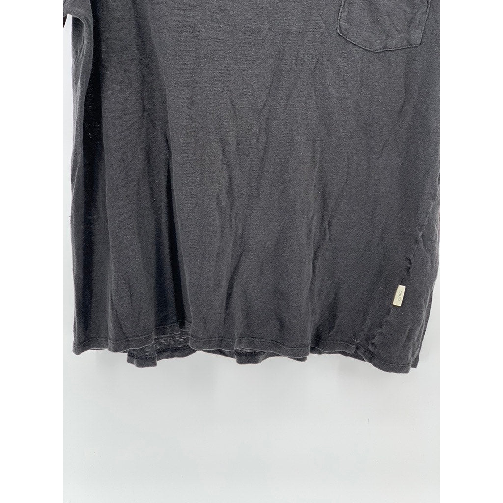 ONIA Men's Black Solid Linen Lightweight Crewneck Short Sleeve T-Shirt SZ XL