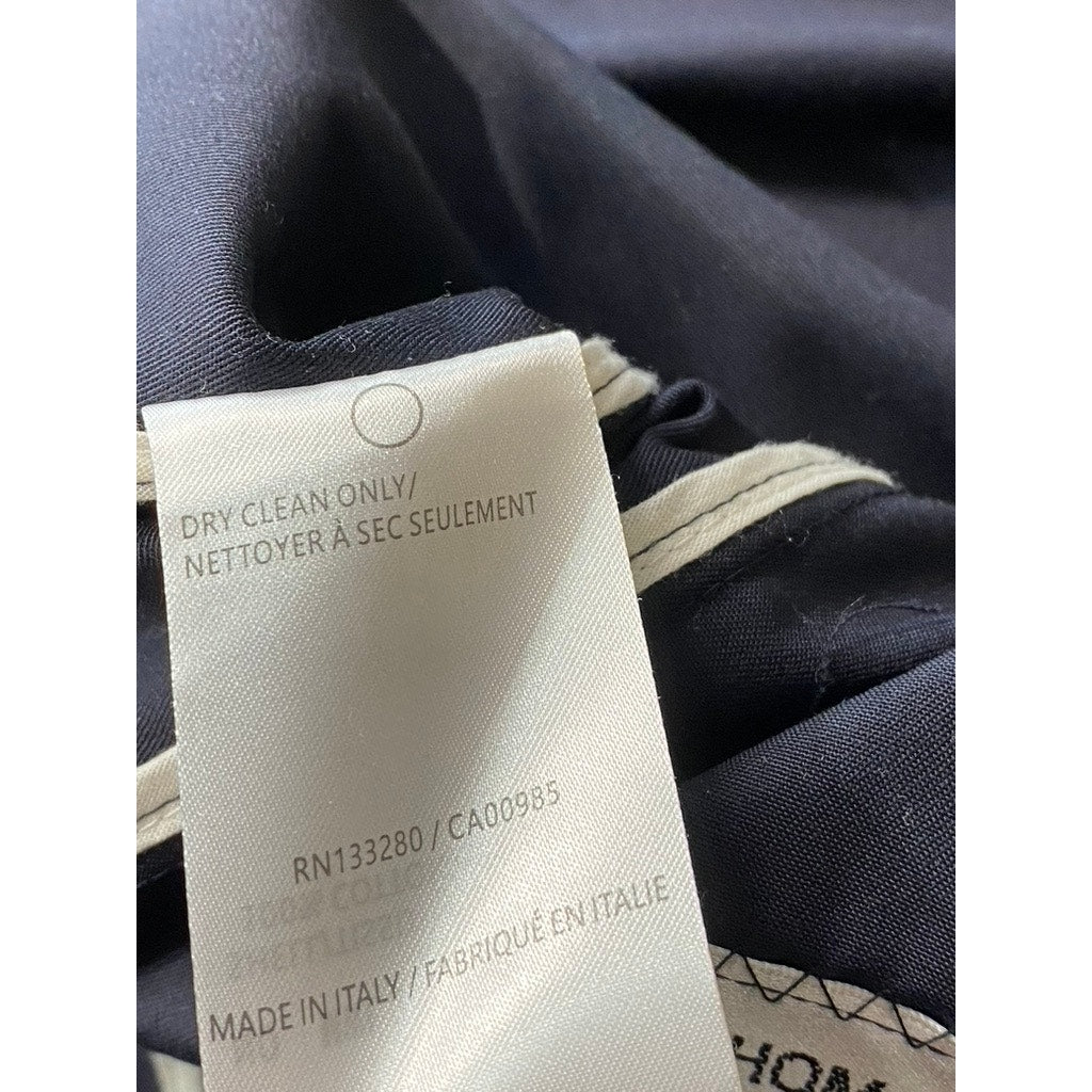 THOM BROWNE Men's Navy Stripe Armband Patch Button-Up Shirt Jacket SZ 1(S)