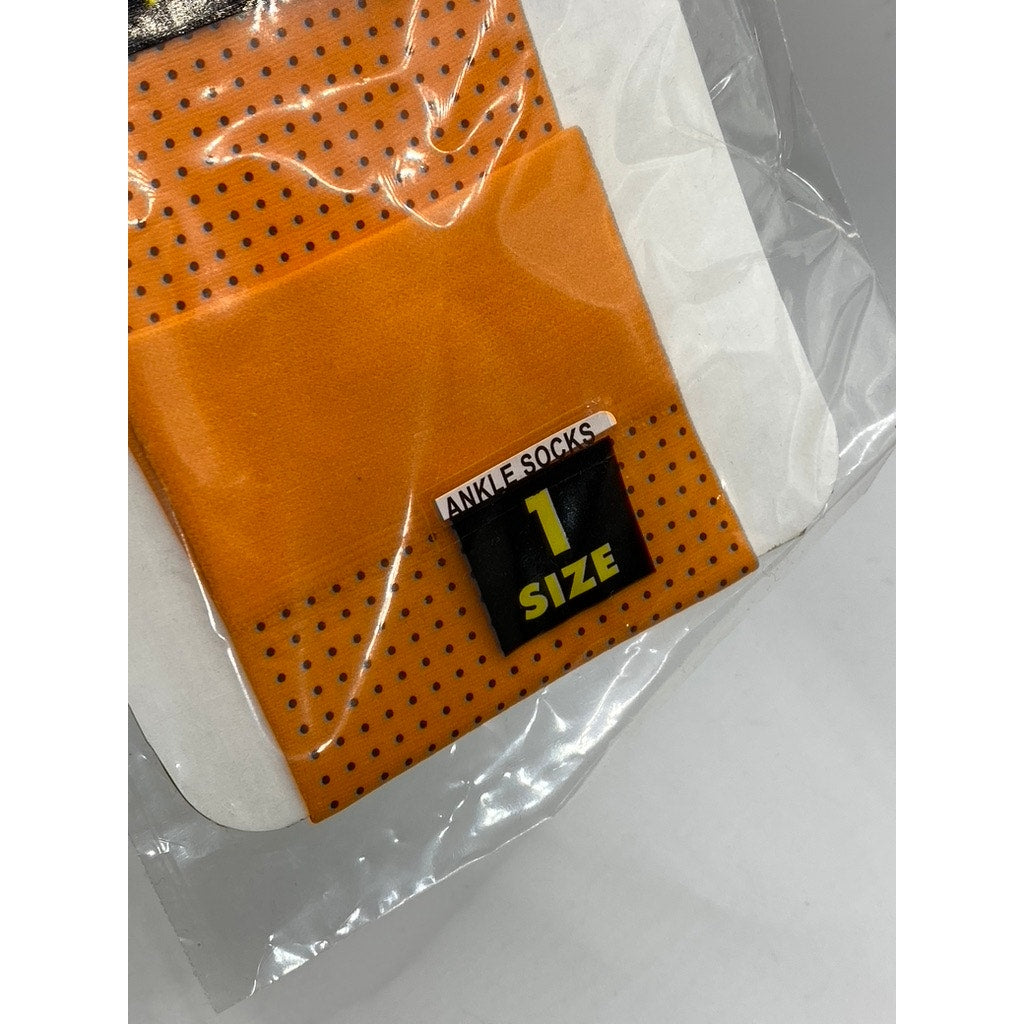 LOOK FROM LONDON HOISERY Women's Orange Micro Dot Pull-On Ankle Socks SZ OS