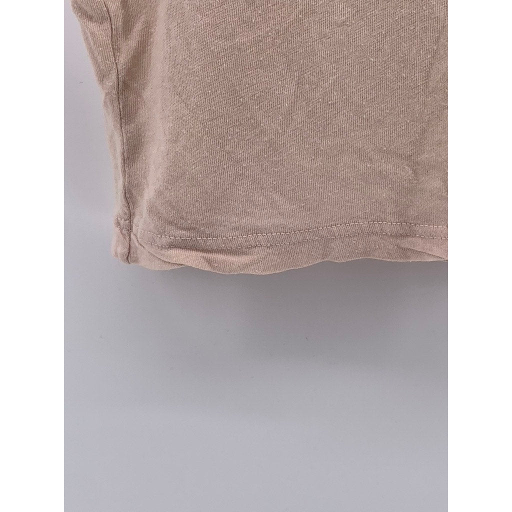 BRANDY MELVILLE Women's Beige Scoop-Neck Lightweight Muscle Tank Top SZ OS