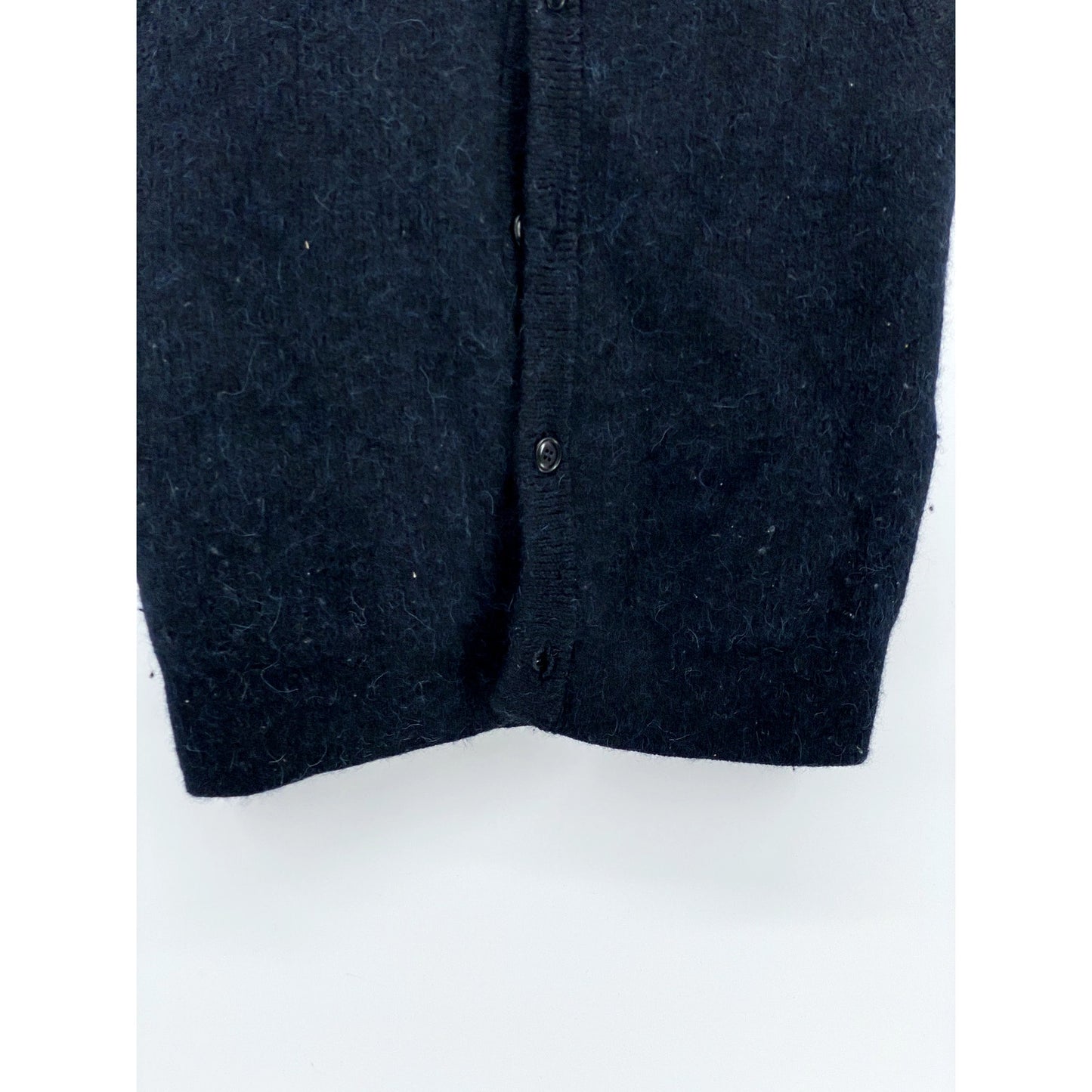 ZARA ORIGINS Women's Dark Navy Wool-Blend V-Neck Button-Up Sleeveless Vest SZ S