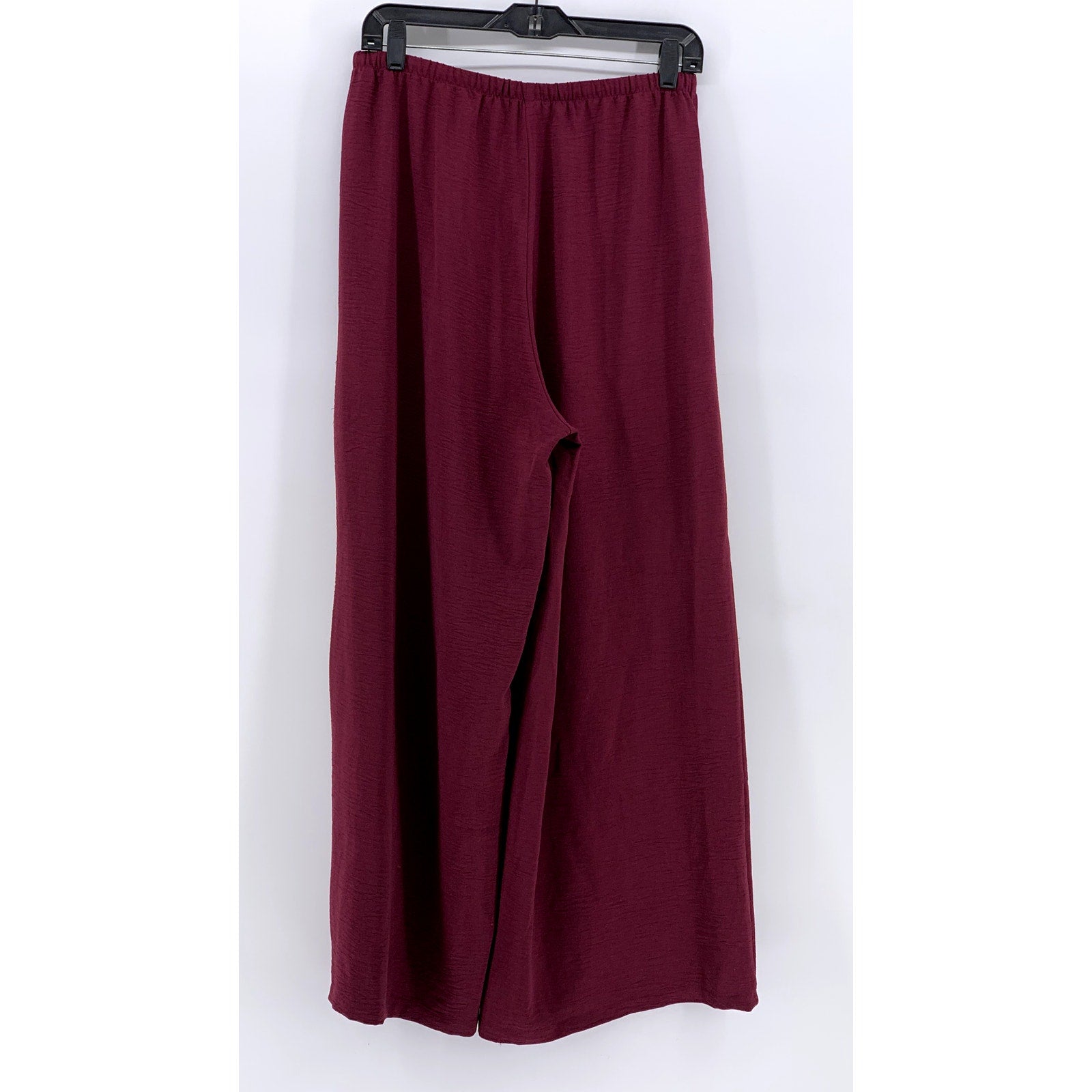 ADRIANNA PAPELL Women's Maroon Wide Leg Relaxed Fit Pants SZ S