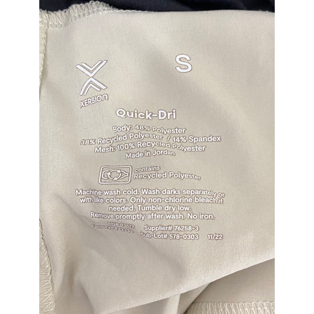 XERSION Men's Beige-Black Elastic-Waist Quick-Dri Active Running Shorts SZ S