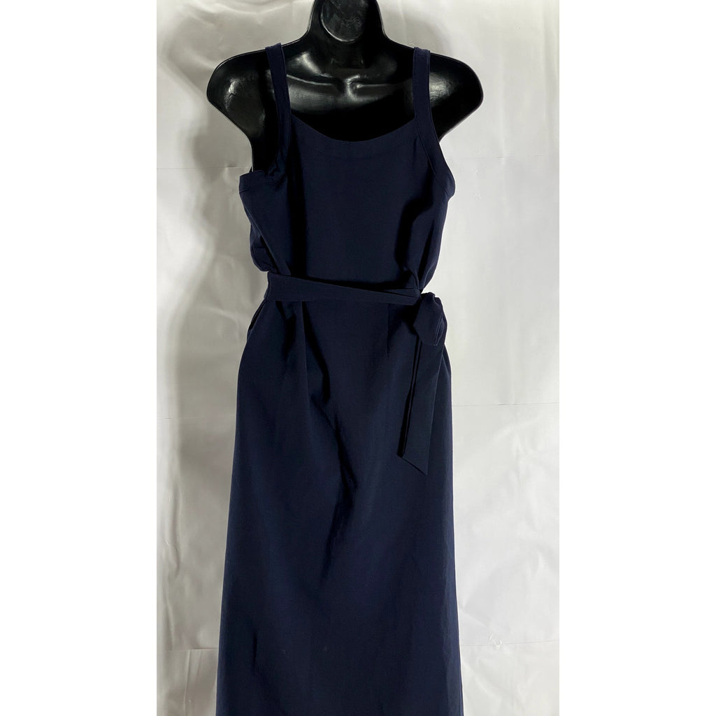 C & L COLLECTION Women's Navy Halter Sleeveless Wrap Midi Dress SZ L