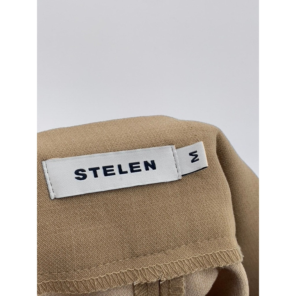 STELEN Women's Tan Pleated Shorts SZ M