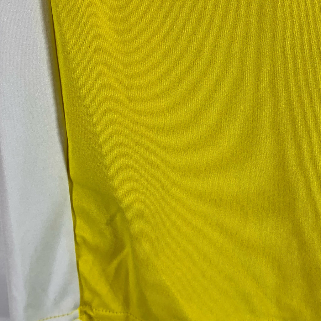 ADIDAS Men's Yellow 3-Stripe Aeroready Crewneck Entrada 18 Soccer Jersey SZ S