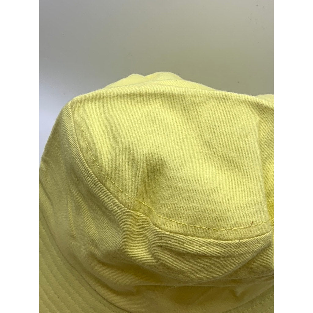 UNBRANDED Unisex Light Yellow Solid Bucket Hat SZ OS
