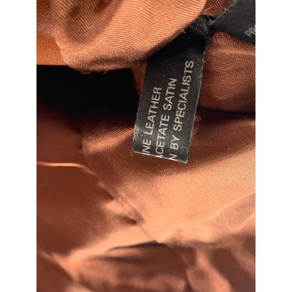 MICHAEL HOBAN Women’s Brown Leather North Beach Button-Up Long Sleeve Coat SZ 10