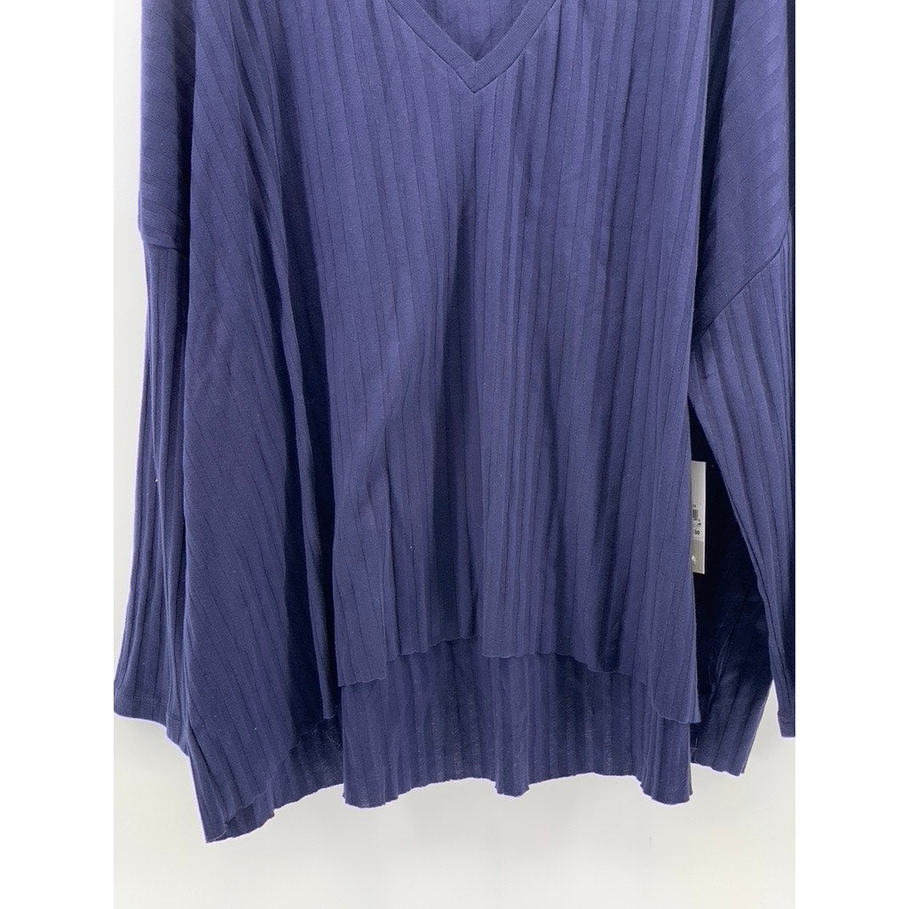 BP. Women's Plus Size Navy Maritime Long Sleeve V-Neck Top SZ 4X