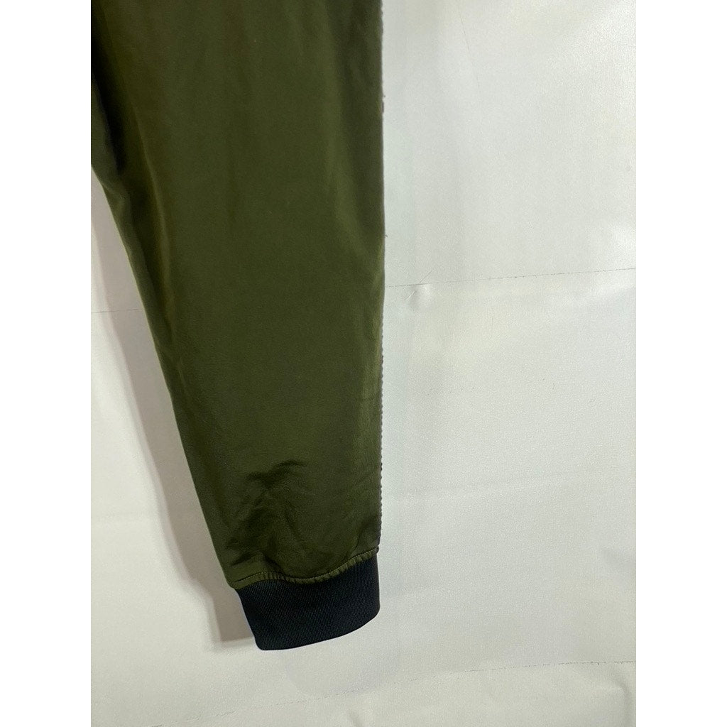 CHAMPION Men's Olive Green Logo Side Tape Pull-On Elastic Waist Track Pant SZ XL