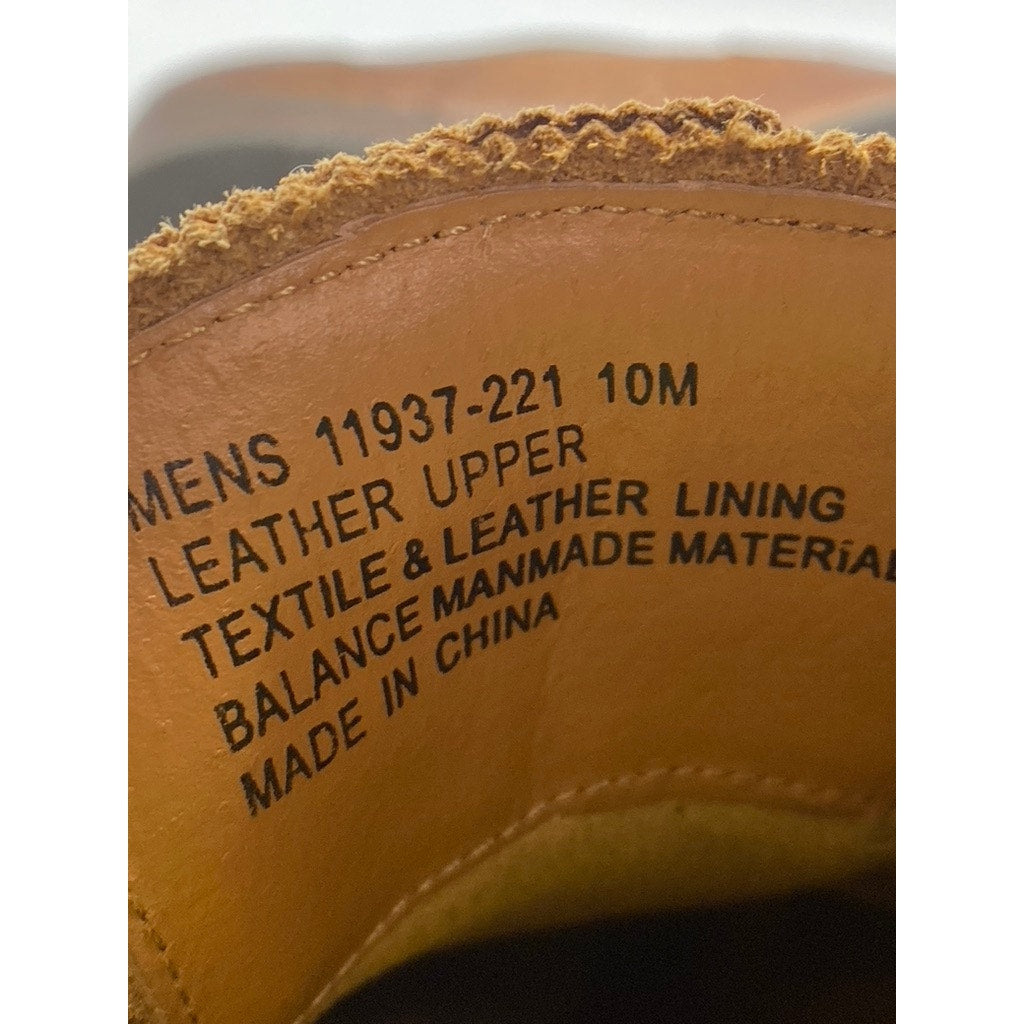FLORSHEIM Men's Cognac Leather Orthotech Lace-Up Wingtip Oxford Shoes SZ 10
