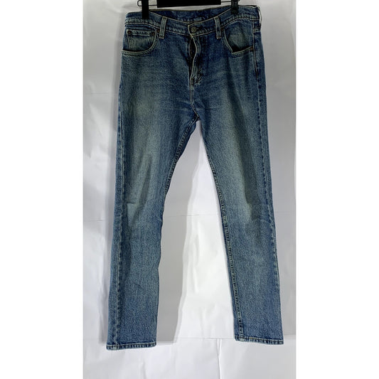 LEVI'S Men's Blue Denim 512 Slim Tapered Leg Five-Pocket Jeans SZ 30X30