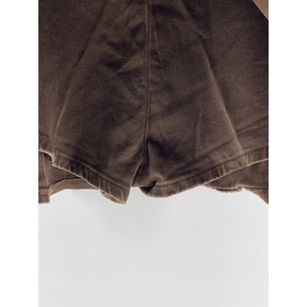DAZY Women's Brown Denim Pleated A-Line Mini Skort SZ L