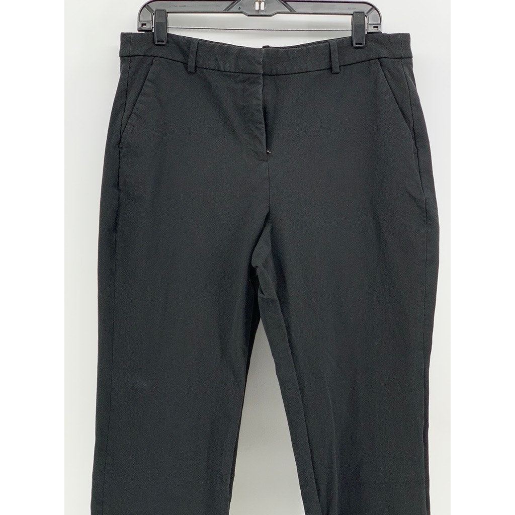 J.CREW Women's Black Solid Straight-Leg Kallie Ankle Pant SZ 14