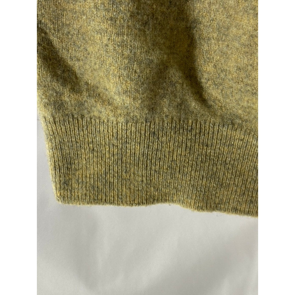 GERARD FORTIER Men’s Olive Green Wool-Blend V-Neck Button-Up Sweater Vest SZ2(S)