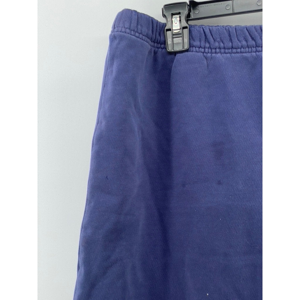 ADIDAS Men's Navy Blue Vintage Pull-On Casual Sweat Shorts SZ L