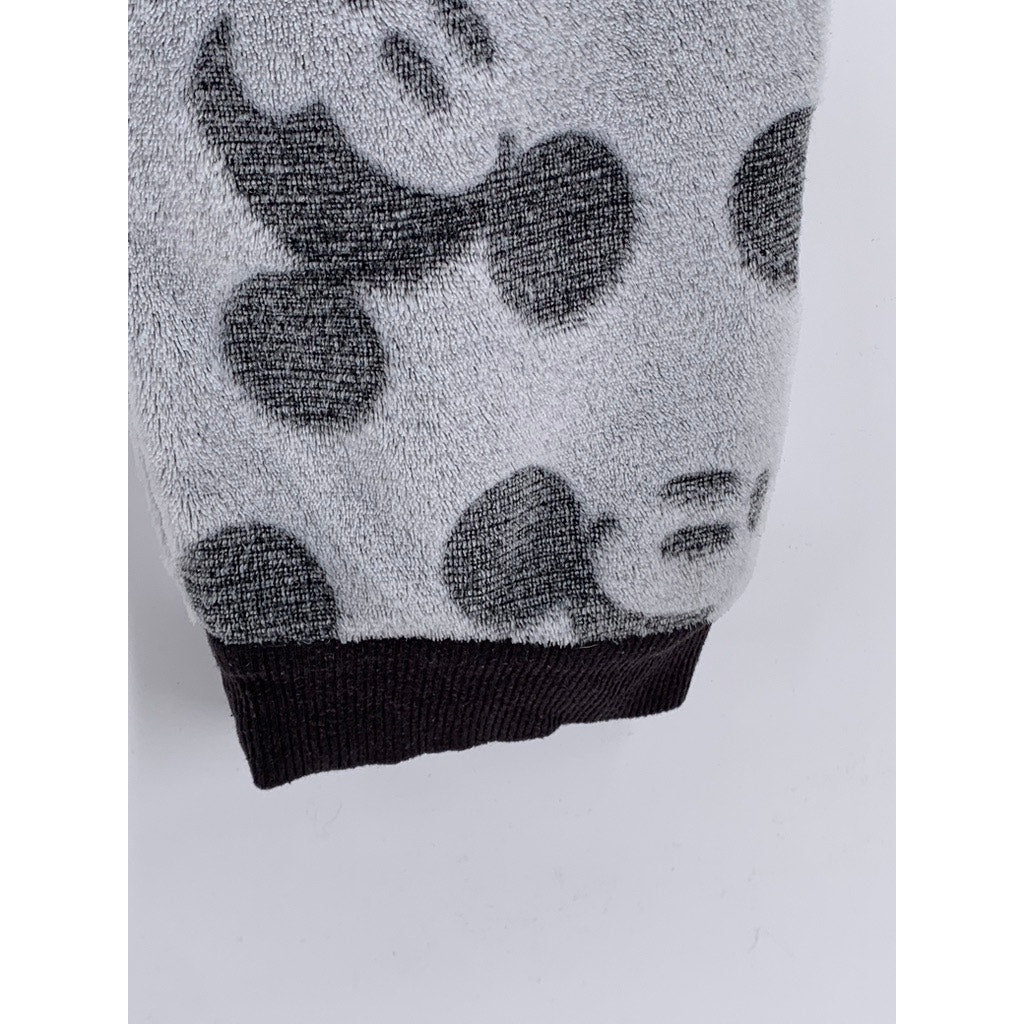 DISNEY Women's Black-Gray Mickey Mouse Fleece Sweatpants SZ S