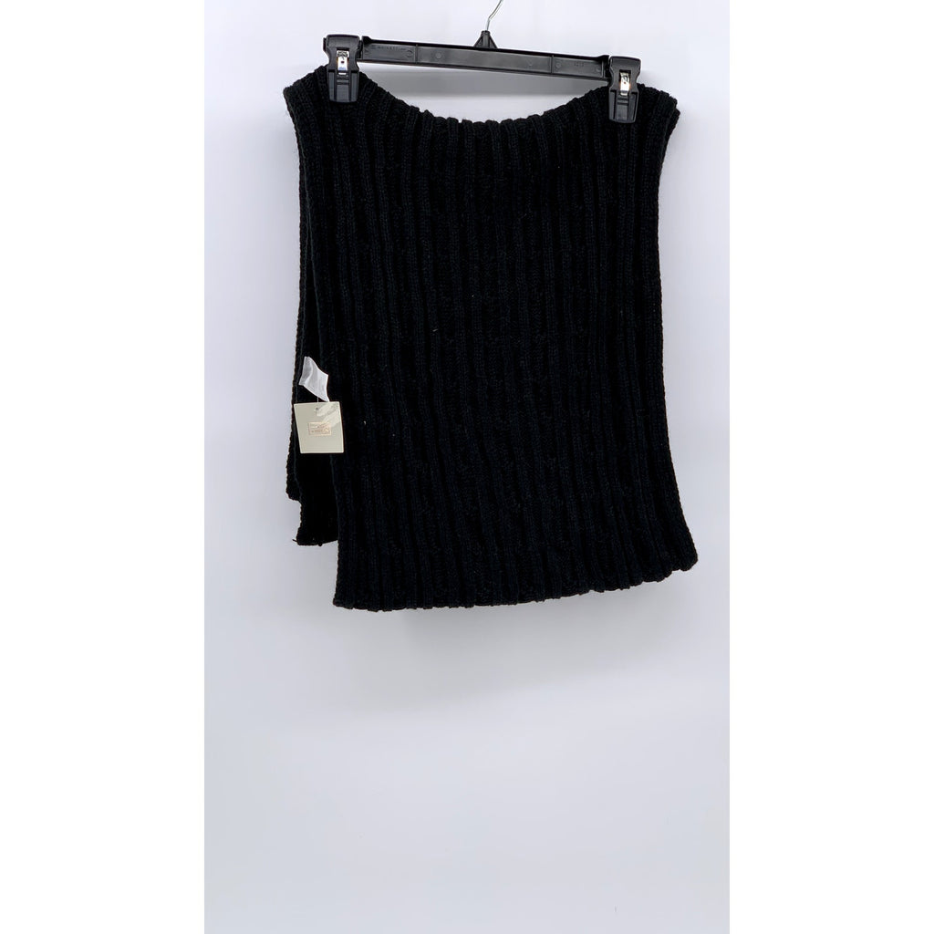 14TH & UNION Women's Black Crochet Cable Knit Scarf Shawl