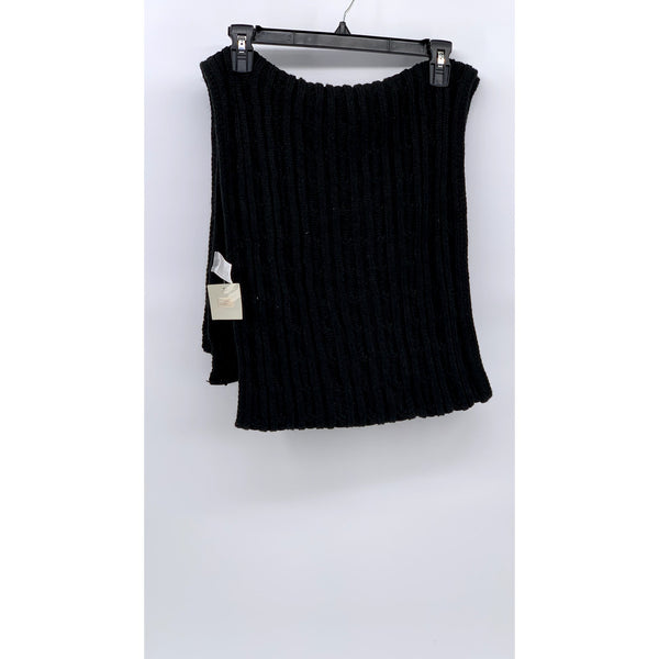 14TH & UNION Women's Black Crochet Cable Knit Scarf Shawl