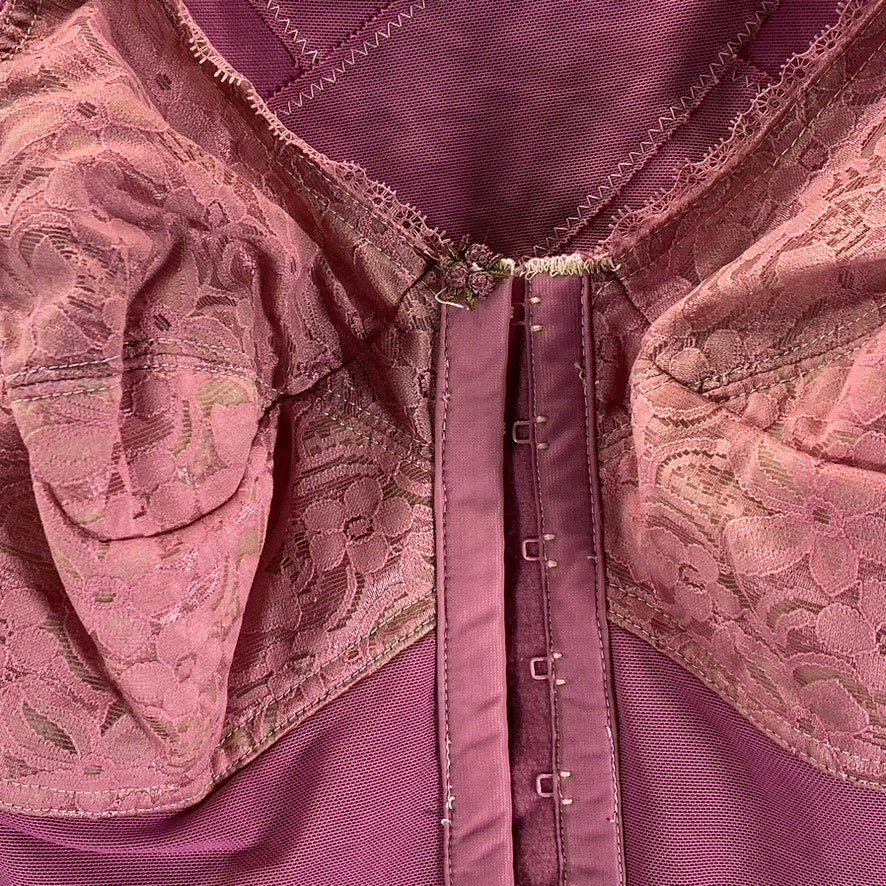 UNBRANDED Women's Pink Hook and Bar Corset Cropped Tank Top SZ S