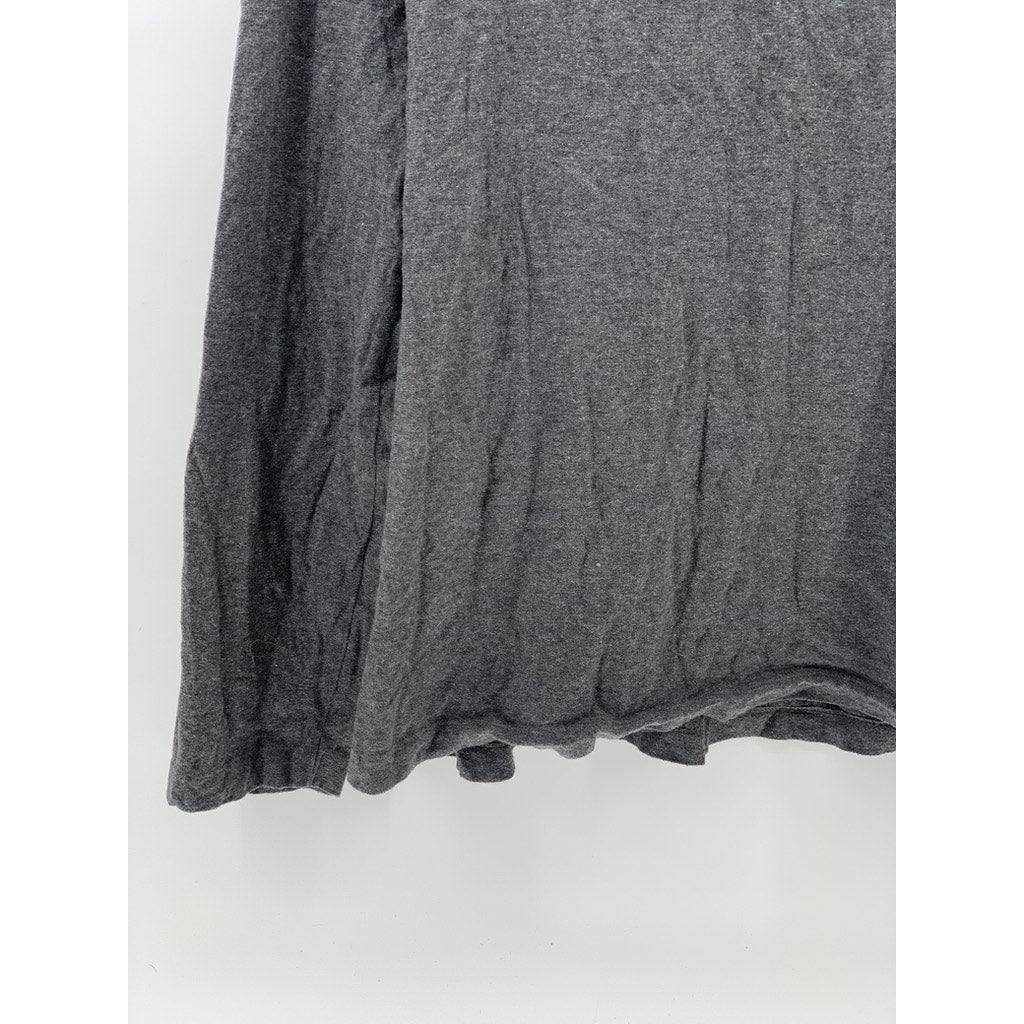 BANANA REPUBLIC Men's Charcoal Gray Long Sleeve Cotton-Wool Polo Shirt SZ XL