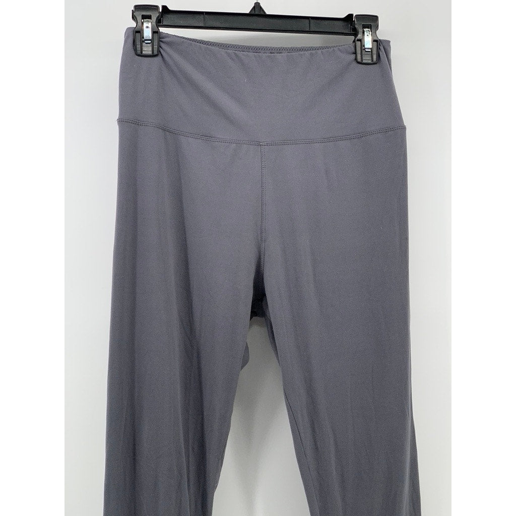 UNBRANDED Women's Gray Solid High-Rise Casual Pull-On Leggings SZ L/XL
