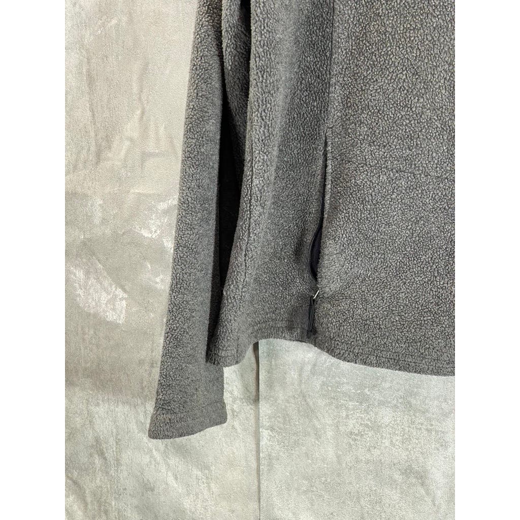 L.L. BEAN Men's Gray Polartec Regular-Fit Zip-Up Stand Collar Sweater SZ M