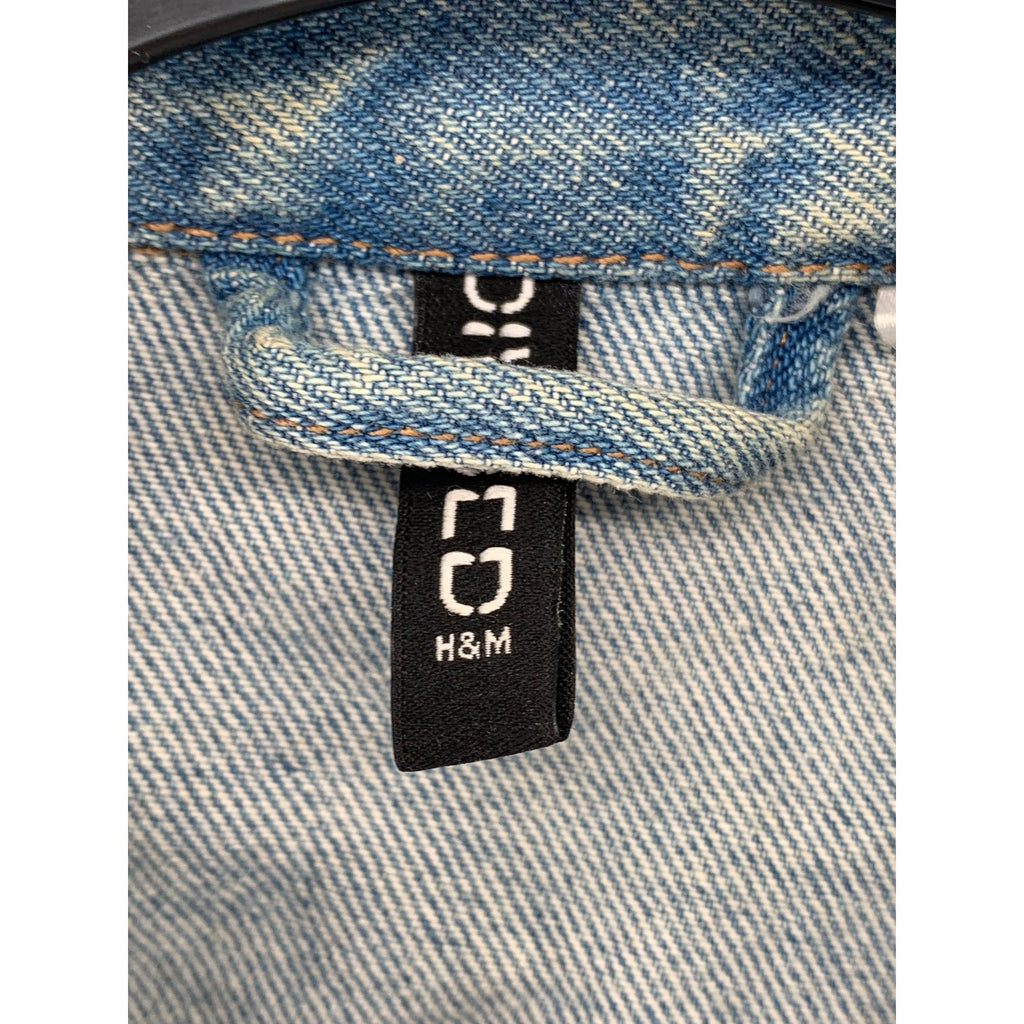 DIVIDED By H&M Women's Blue Denim Button-Up Long Sleeve Jean Jacket SZ M
