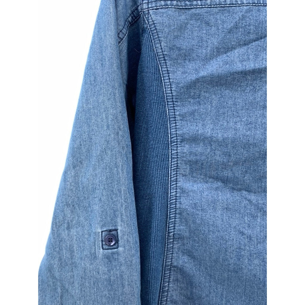 CAVALINI Women's Blue Denim Button-Up Long Sleeve Top SZ M