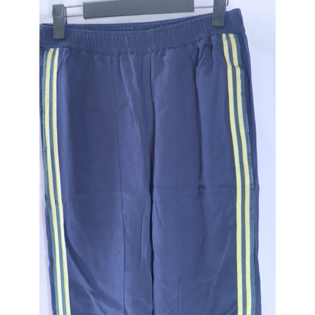 J.CREW Women's Blue/Yellow Double Stripe Crepe Pull-On Track Pants SZ 0