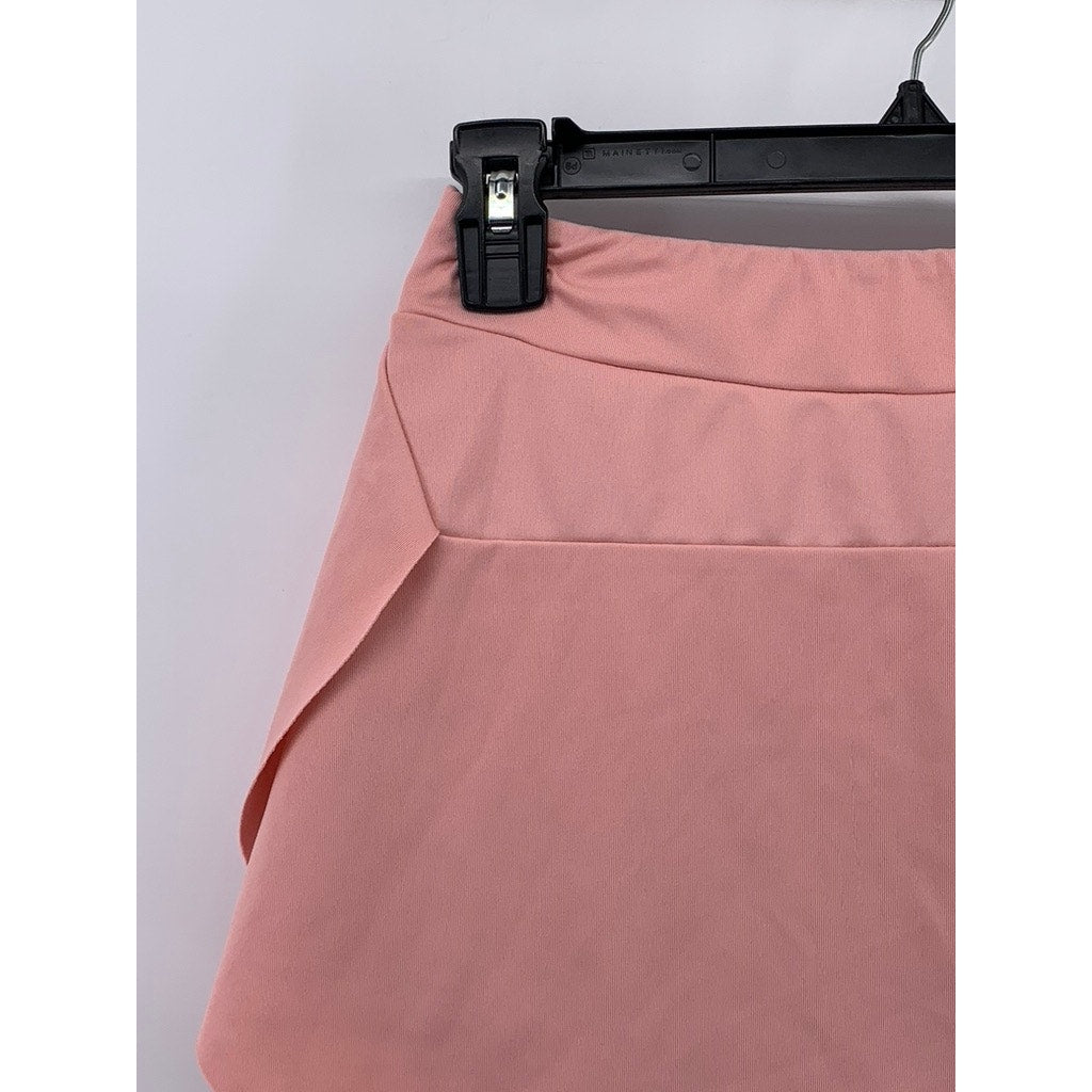 UNBRANDED Women's Light Pink Pull-On Tennis Mini Skirt SZ S