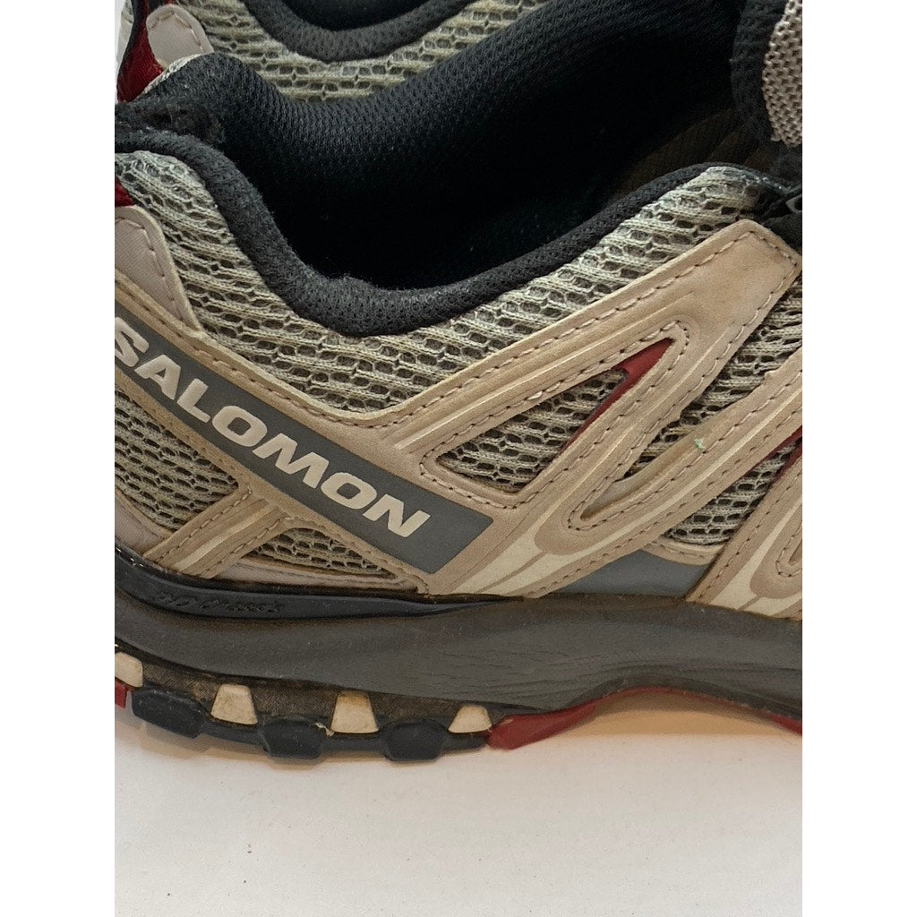 SALOMON Men's Beige-Black Mesh Ortholite Lace-Up Hiking Sneaker SZ 10.5