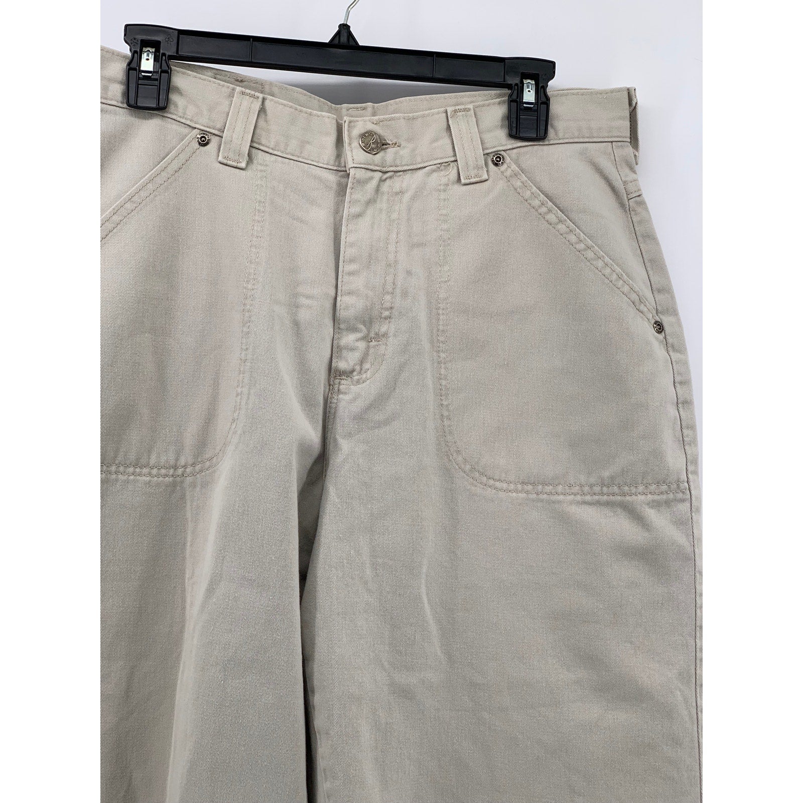 ORIGINAL CLOTHING Men's Beige Solid Regular-Fit Straight Leg Shorts SZ 31