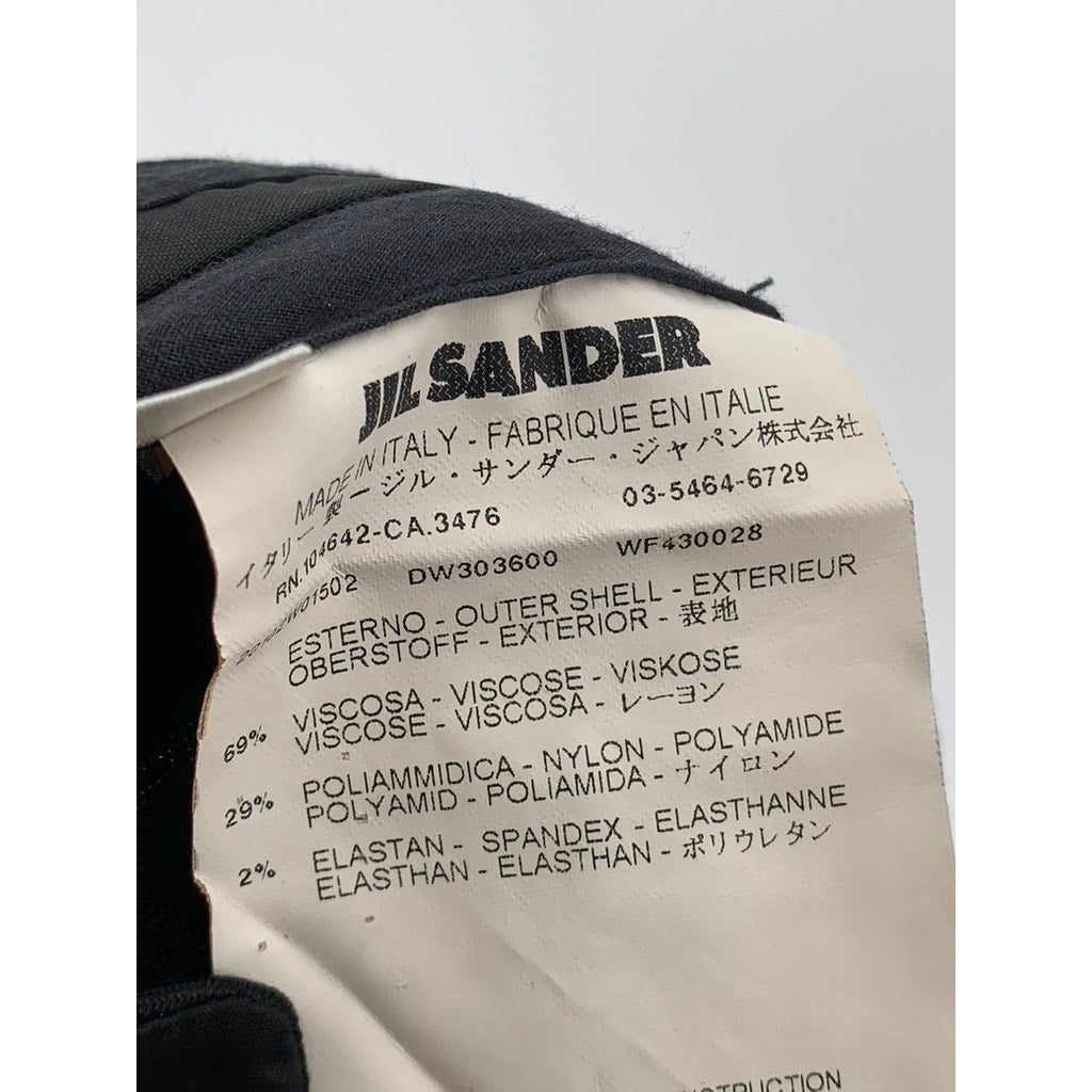 JIL SANDER Women's Black Solid High-Rise Skinny-Leg Cuffed Pant SZ 32(US2)