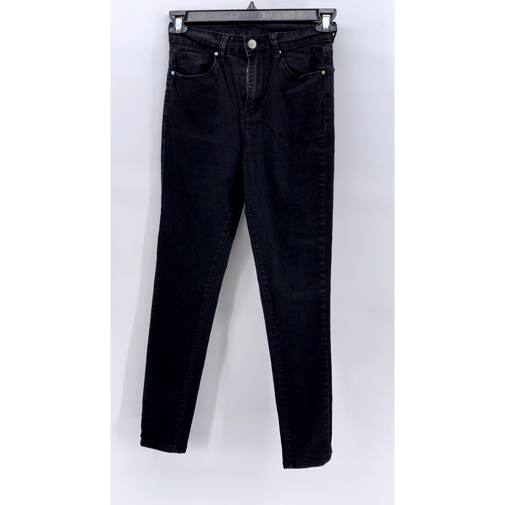 UNBRANDED Women's Black Solid Skinny Leg Jeans SZ 28