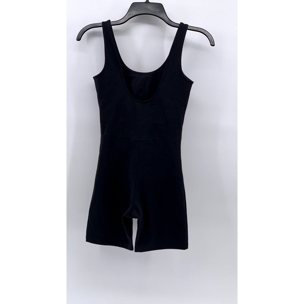 GIRLFRIEND COLLECTIVE Women's Black Scoop-Neck Romper SZ XS