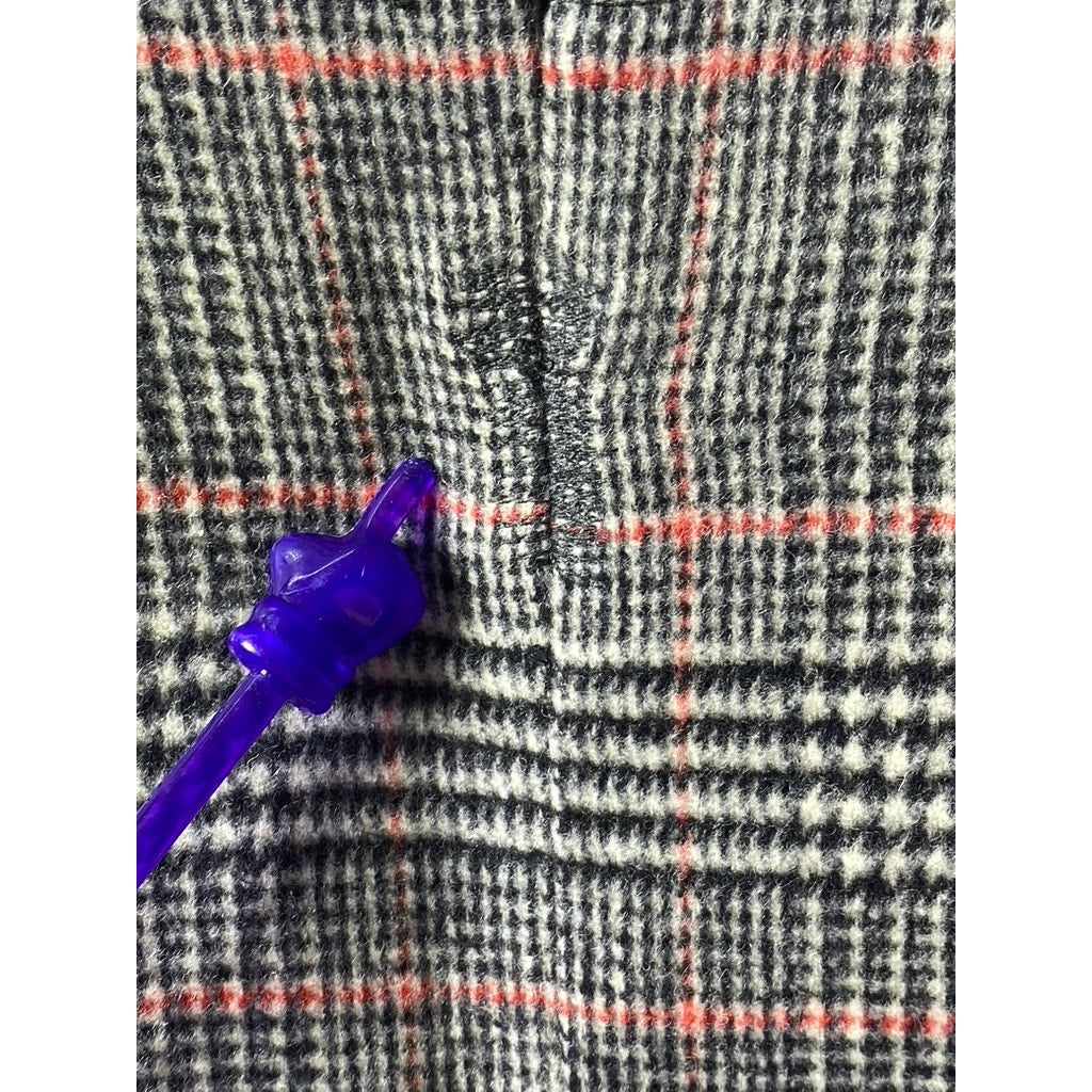 JOSEPH Women's Black-Red Plaid Virgin-Wool Blend Knee Length Skirt SZ 38(US6)