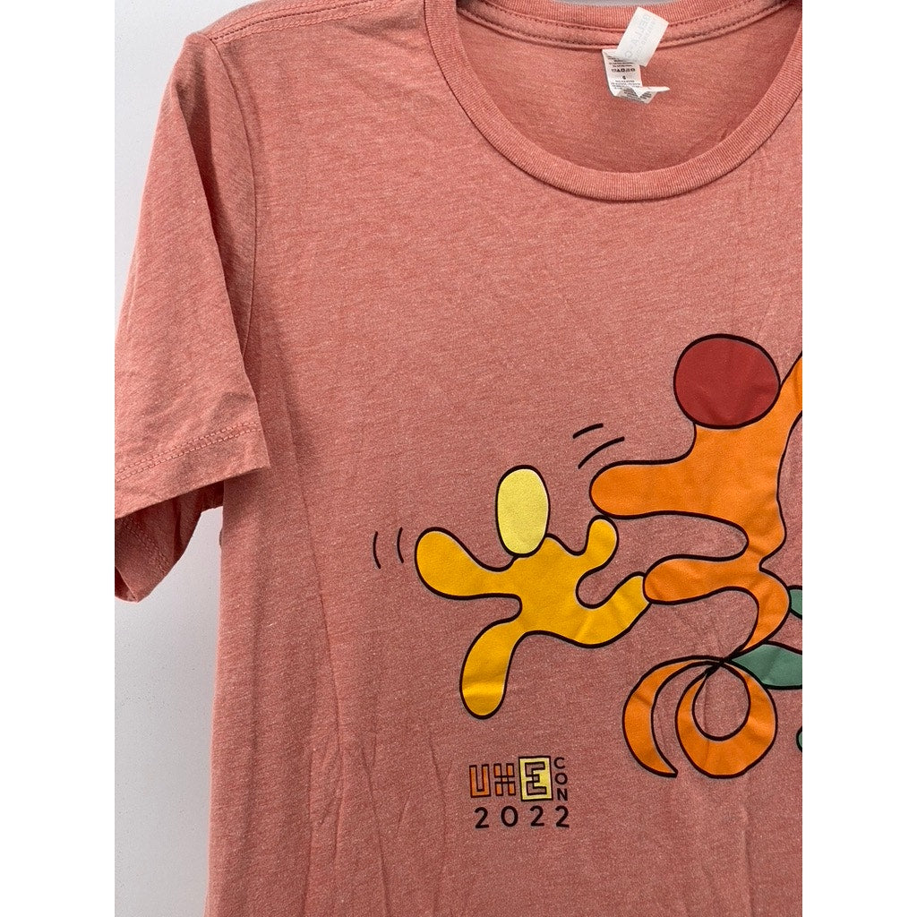 BELLA + CANVAS Unisex Adult Peach Crewneck Triblend Graphic T-Shirt SZ L