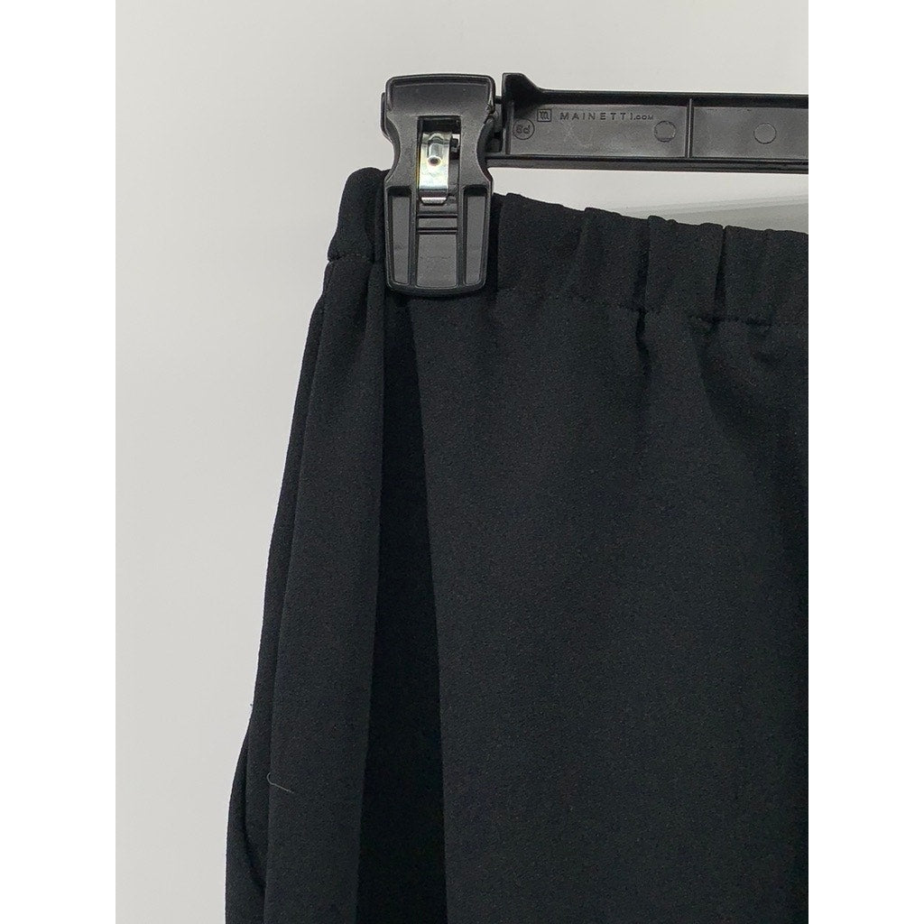 OAK+FORT Women's Black Elastic Waist Wide-Leg Pant SZ XS
