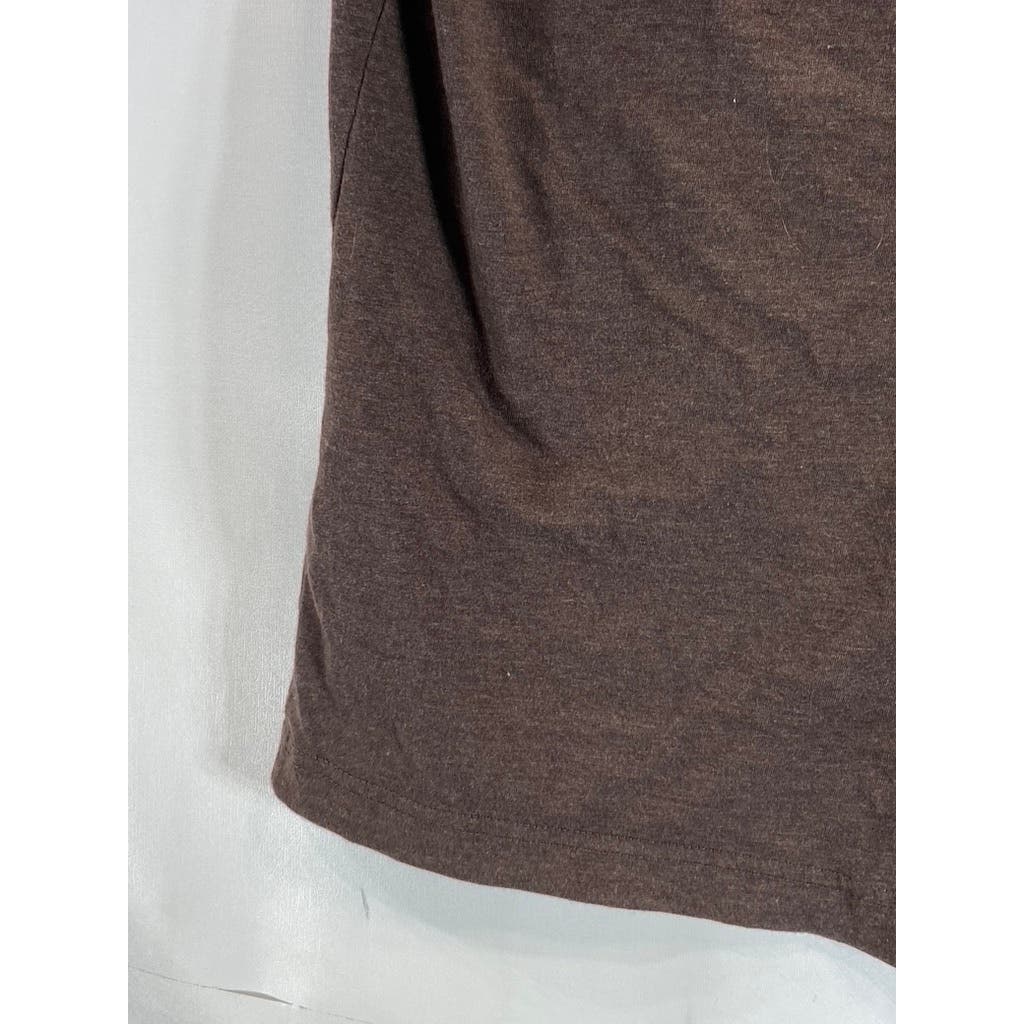 BANANA REPUBLIC Men's Cabin Brown New York Skyline Graphic Crewneck T-Shirt SZ S