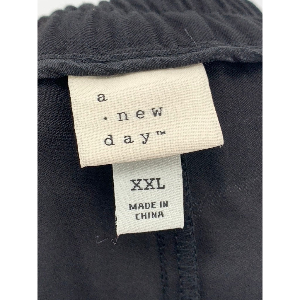 A NEW DAY Women's Black Solid Jogger Style Pants SZ 2XL
