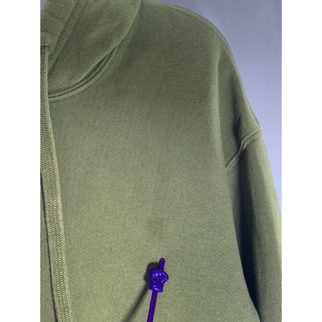 AMERICAN GIANT Men's Olive Green Solid Cotton Classic Pullover Hoodie SZ S