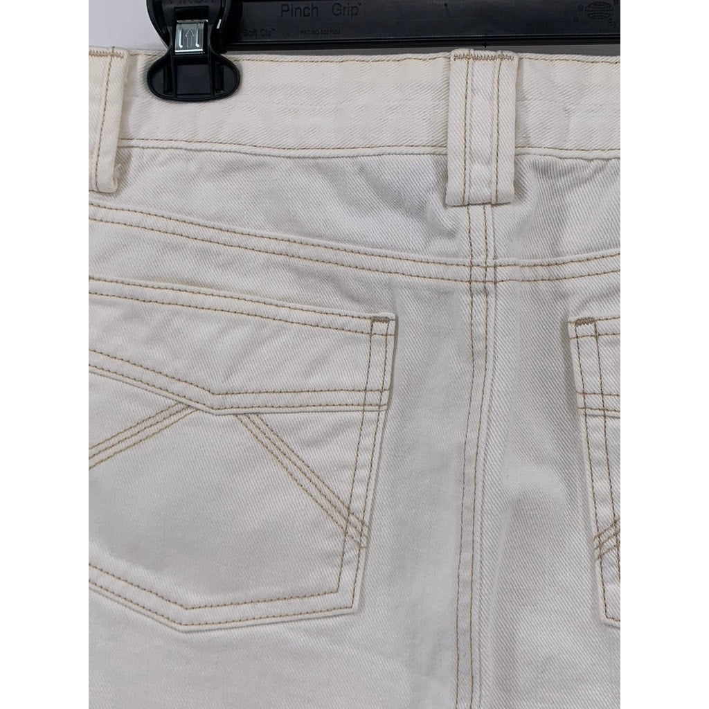 OLD NAVY Women's Vintage Y2K White Frayed Hem Mini Skirt SZ 6
