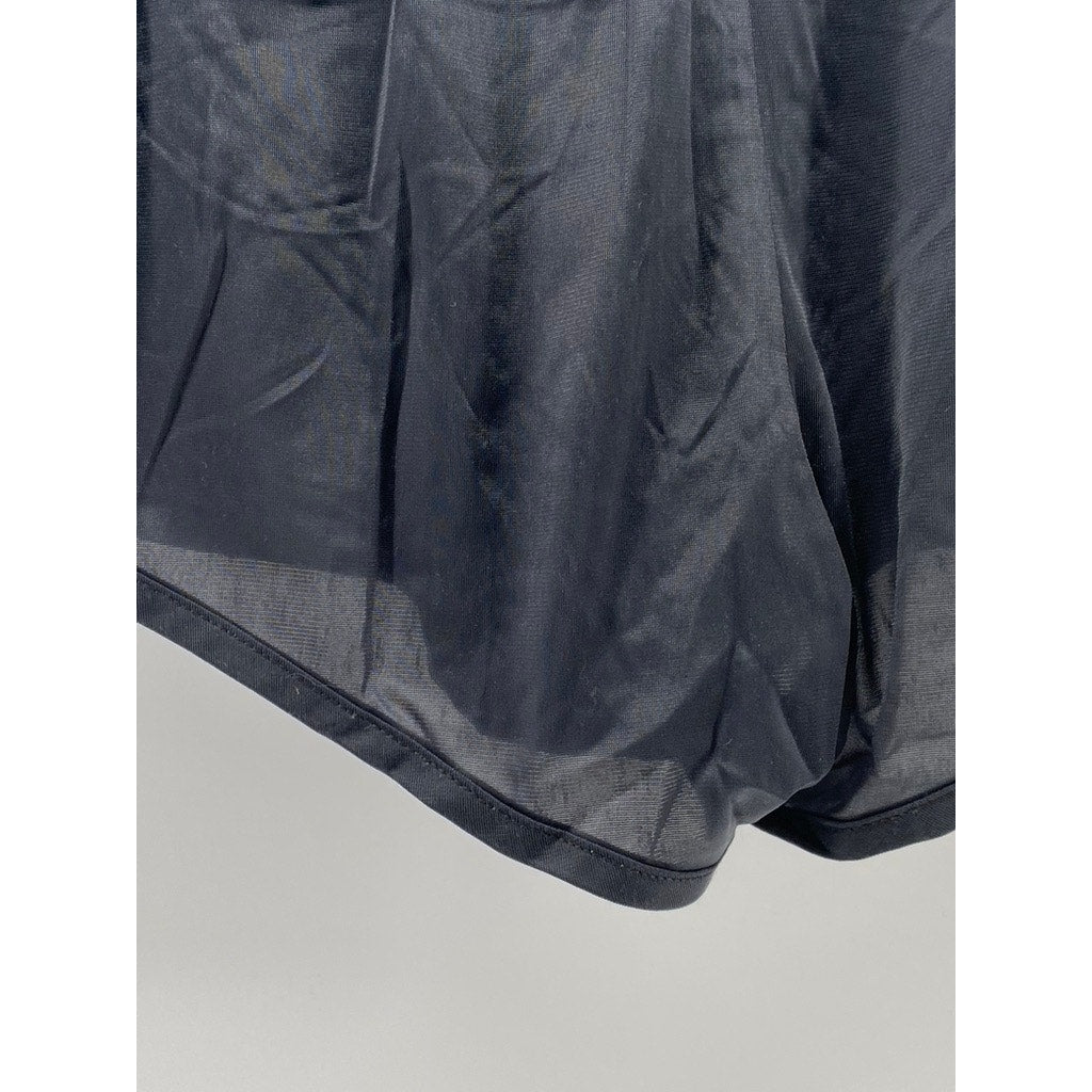 SOFFE Women's Navy Semi Sheer Pull-On Underlined Lightweight Shorts SZ S