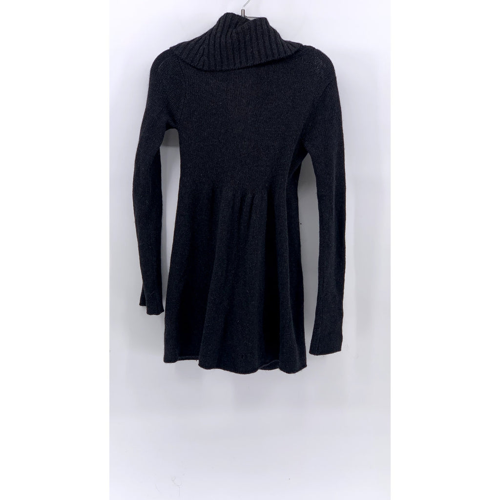 VINCE Women's Charcoal Alpaca-Wool-Cashmere Fold-Over Wrap Sweater Dress SZ S